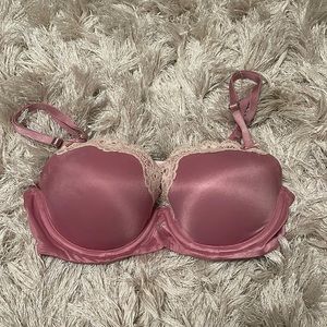 Victoria’s Secret lightly lined Demi bra in satin pink